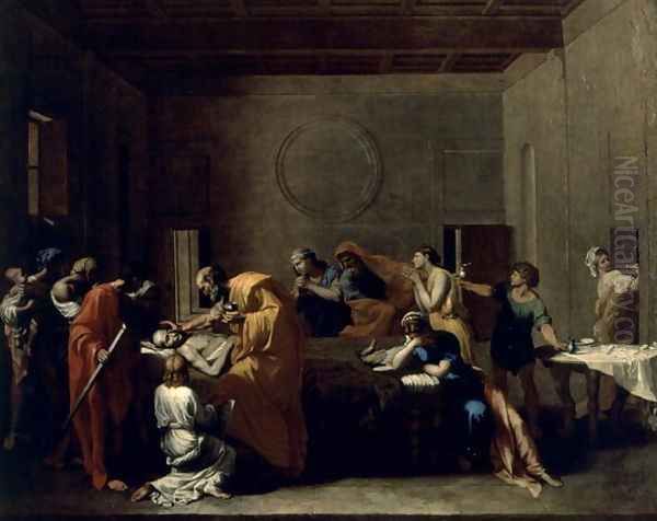 Extreme Unction, c.1638-40 Oil Painting by Nicolas Poussin