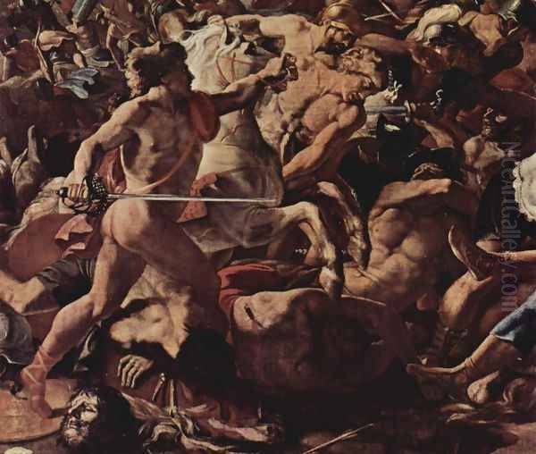 The Battle of Josef against the Amorites, detail Oil Painting by Nicolas Poussin