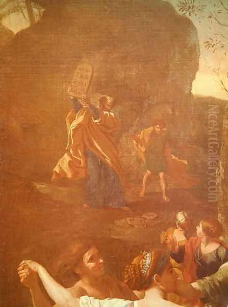 The Adoration of the Golden Calf, before 1634 3 Oil Painting by Nicolas Poussin