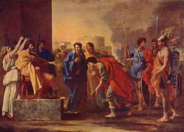 The Scipios generosity Oil Painting by Nicolas Poussin