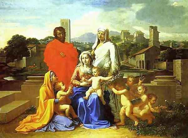 The Holy Family Oil Painting by Nicolas Poussin