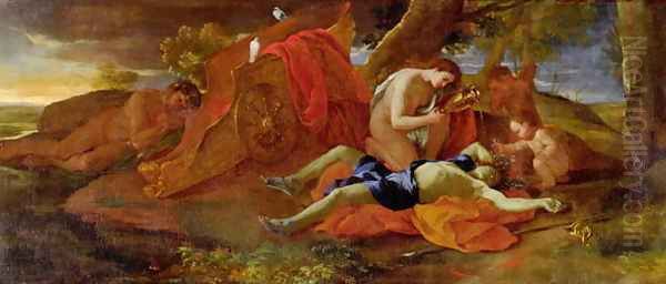 Venus Weeping over Adonis, c.1625 Oil Painting by Nicolas Poussin