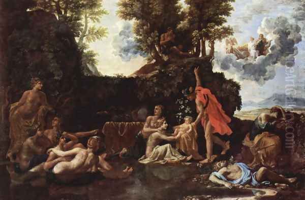 The birth of Baccus Oil Painting by Nicolas Poussin