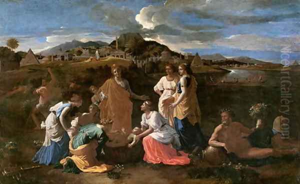 Moses Rescued from the Water, 1647 Oil Painting by Nicolas Poussin