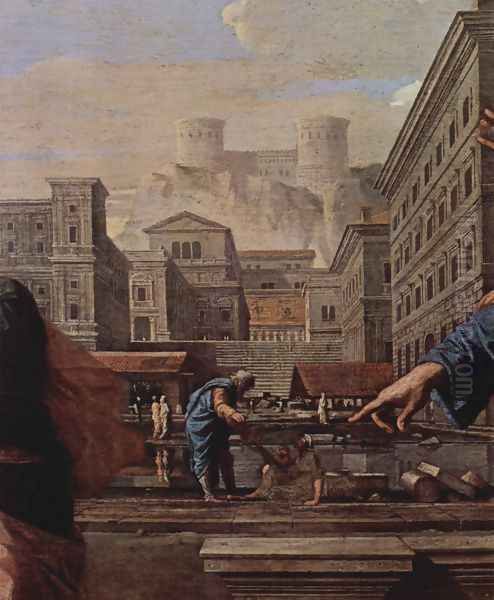 The Death of Saphire, detail Oil Painting by Nicolas Poussin