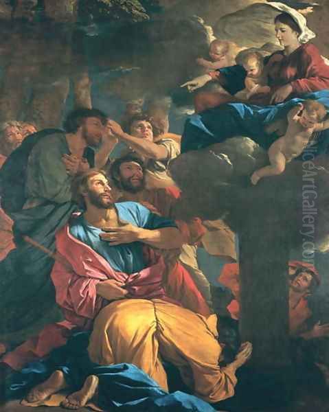 The Apparition of the Virgin the St. James the Great, c.1629-30 Oil Painting by Nicolas Poussin