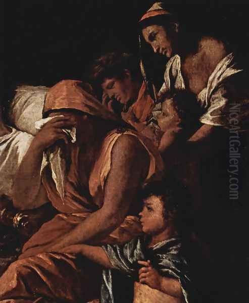 The death of Germanicus, detail Oil Painting by Nicolas Poussin