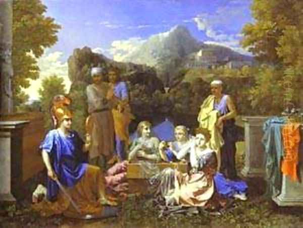 Achilles And Daughters Of Lycomede 1656 Oil Painting by Nicolas Poussin