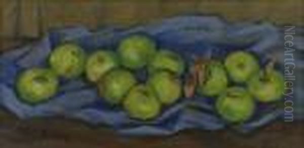 Apples Oil Painting by Walt Kuhn