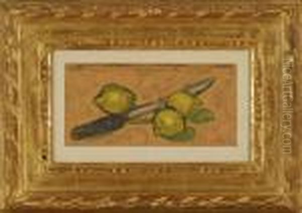 Still Life Of Limes And A Knife Oil Painting by Walt Kuhn