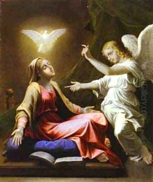 The Annunciation 1657 Oil Painting by Nicolas Poussin