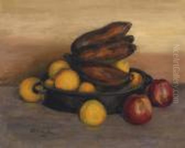 Still Life With Red Bananas Oil Painting by Walt Kuhn