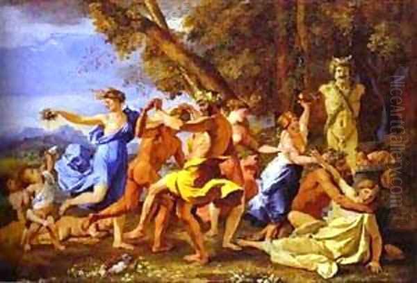 Bacchanalia 1631-1633 Oil Painting by Nicolas Poussin