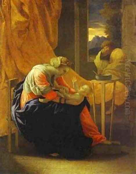 The Holy Family 1641 Oil Painting by Nicolas Poussin