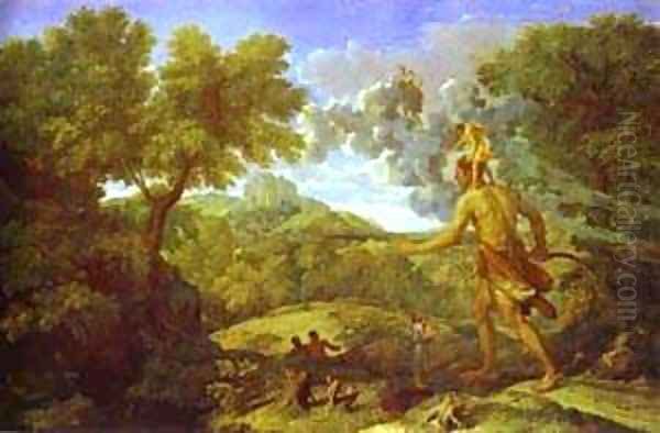 Landscape With The Blind Orion Looking For Sun 1658 Oil Painting by Nicolas Poussin