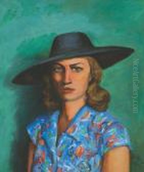 Country Girl Oil Painting by Walt Kuhn