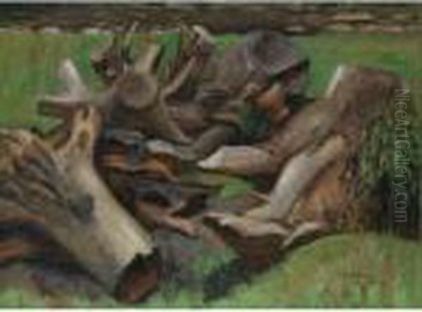 Stumps Oil Painting by Walt Kuhn