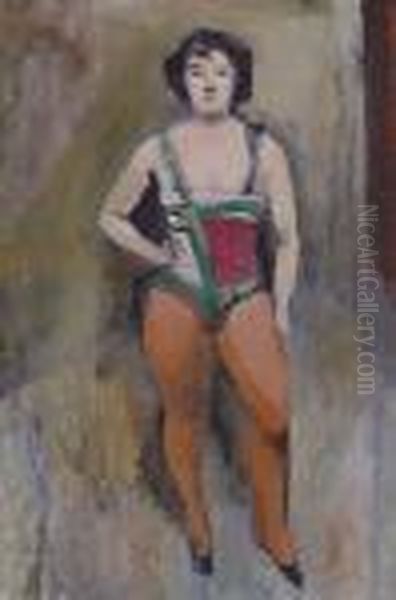 Standing Woman Oil Painting by Walt Kuhn