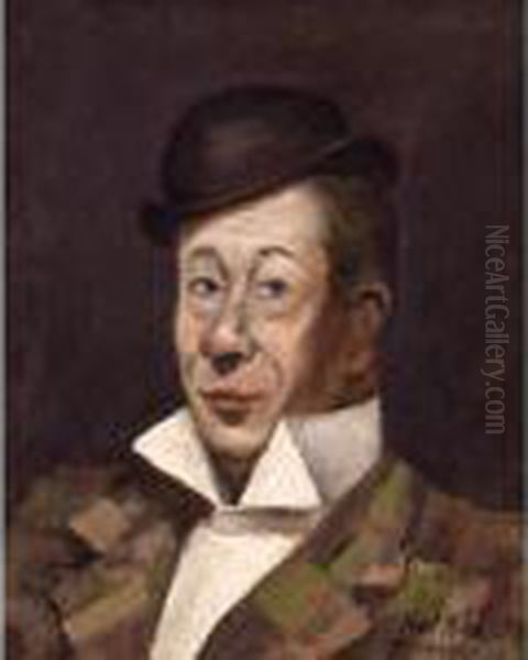 Portrait Of Bert Lahr Oil Painting by Walt Kuhn