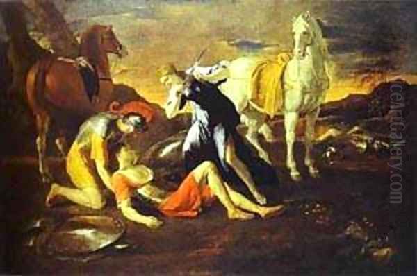 Tancred Nd Erminia 1630s Oil Painting by Nicolas Poussin