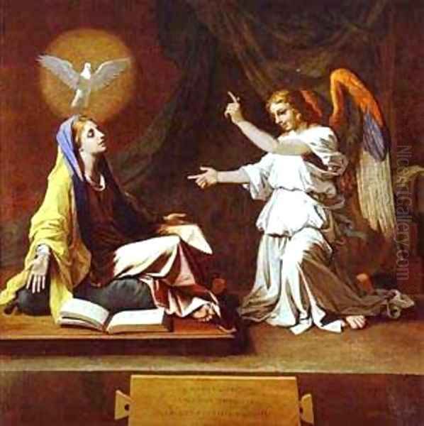 The Annunciation 1655 Oil Painting by Nicolas Poussin