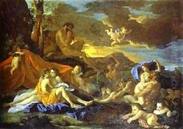 The Battle Of Joshua With Amalekites 1625 Oil Painting by Nicolas Poussin