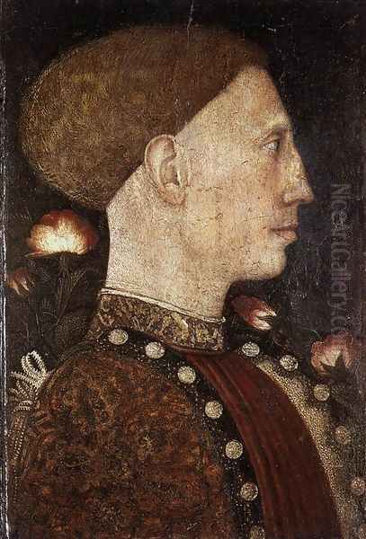 Portrait of Leonello d'Este 1441 Oil Painting by Antonio Pisano (Pisanello)