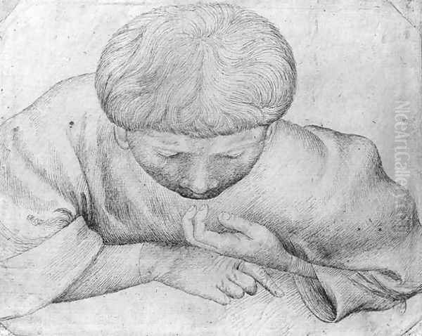 Boy reading, from the The Vallardi Album Oil Painting by Antonio Pisano (Pisanello)