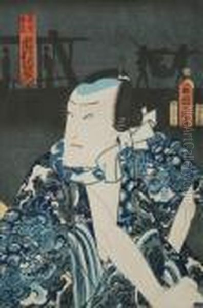 Aktor Ichimura Uzaemon Xiii Jako Anno Heibei Oil Painting by Toyohara Kunichika