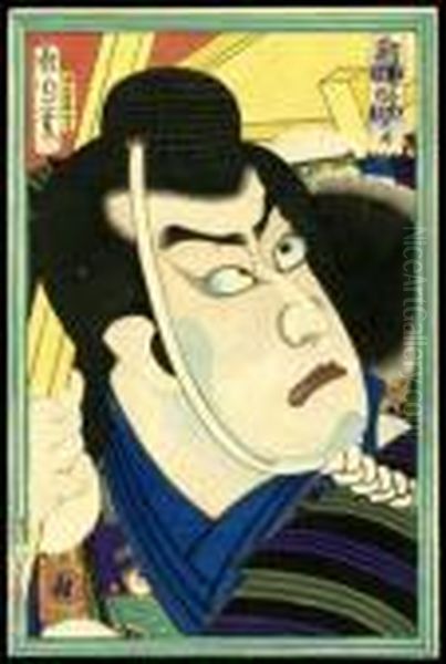 Benkei In Kanjincho Oil Painting by Toyohara Kunichika