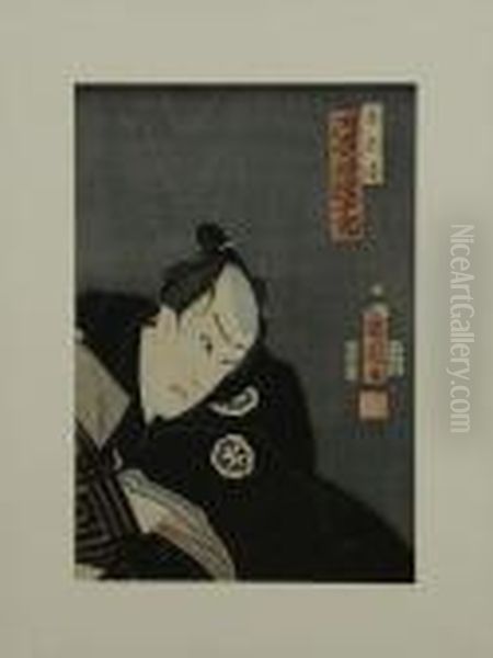 The Actor Kawaharazaki Gonjuro Oil Painting by Toyohara Kunichika