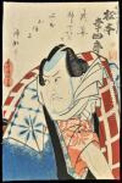 Half Length Portrait Of An Actor Oil Painting by Kunisada