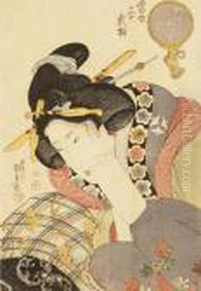 Tatehikiso From The Series Tosei Sanjuniso Oil Painting by Kunisada