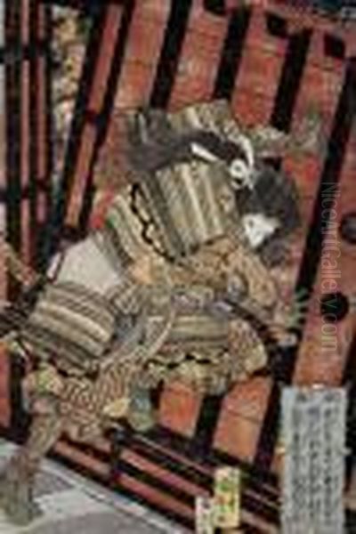 Hangaku Oil Painting by Kunisada