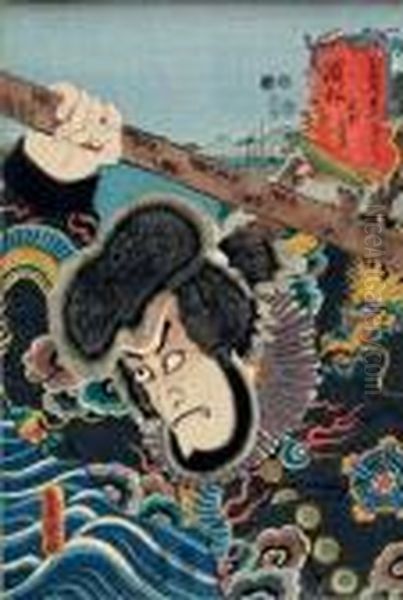 Actor Portraits Oil Painting by Kunisada