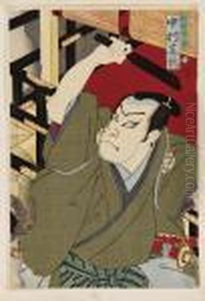 Ritratto Di Un Attore Teatrale Oil Painting by Kunisada