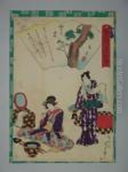 Le Prince A Sa Toilette Oil Painting by Kunisada