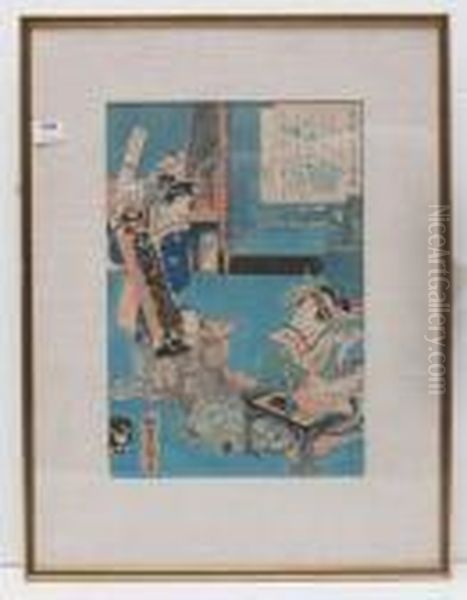 Japanese Oil Painting by Kunisada