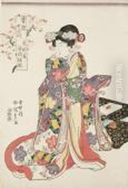 Joruri, De Dochter Van Aanvoerder Yahagi (yahagi Cho Jorurihime) Oil Painting by Kunisada