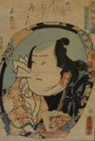 Portrait D'acteur Dans Le Role De Tekomae Oil Painting by Kunisada