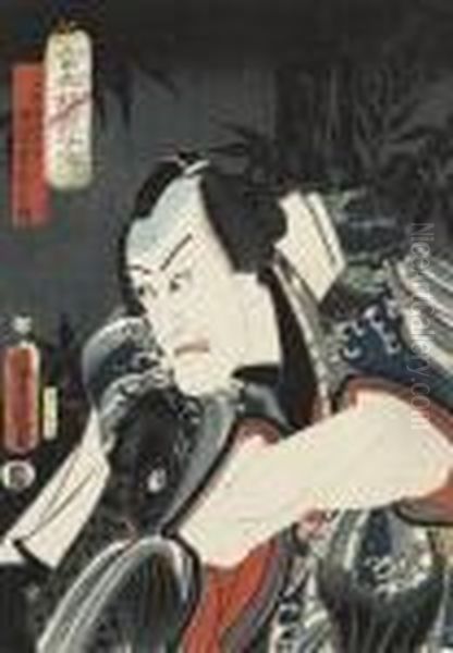 Skadespelarportratt Oil Painting by Kunisada