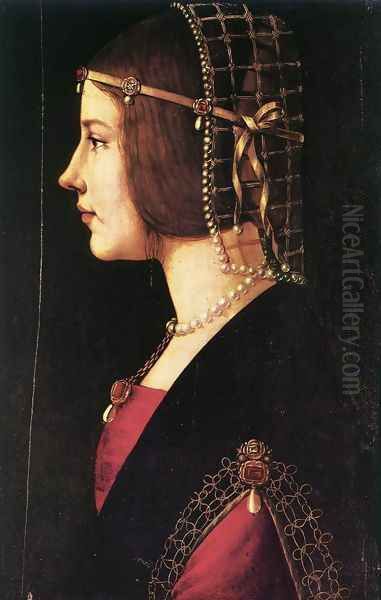 Portrait of a Woman c. 1490 Oil Painting by Ambrogio de Predis