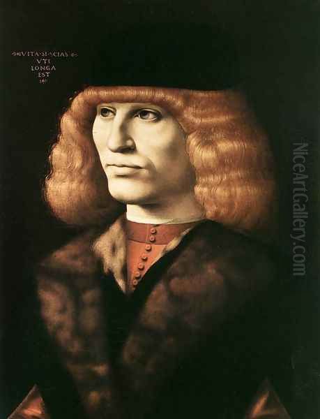 Portrait of a Young Man c. 1500 Oil Painting by Ambrogio de Predis