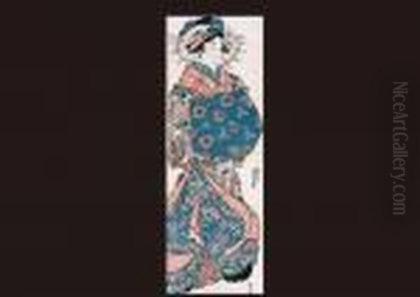 Oiran Oil Painting by Kunisada