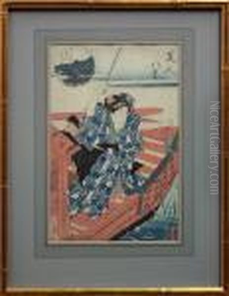 Bijin Hakkei Oil Painting by Kunisada