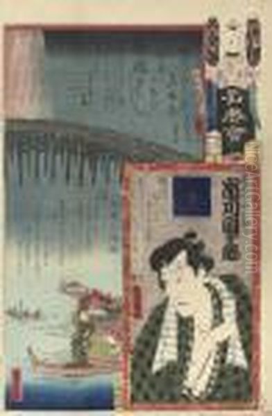 Depicting Actors Oil Painting by Kunisada