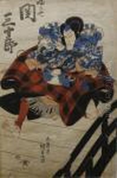 The Kabuki Actor Oil Painting by Kunisada