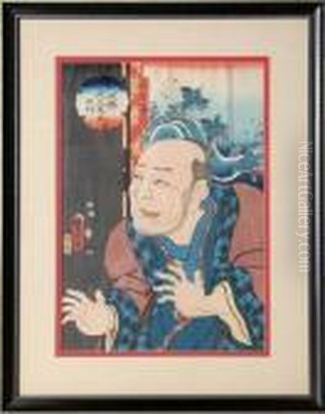 Circa 1850 Oil Painting by Kunisada