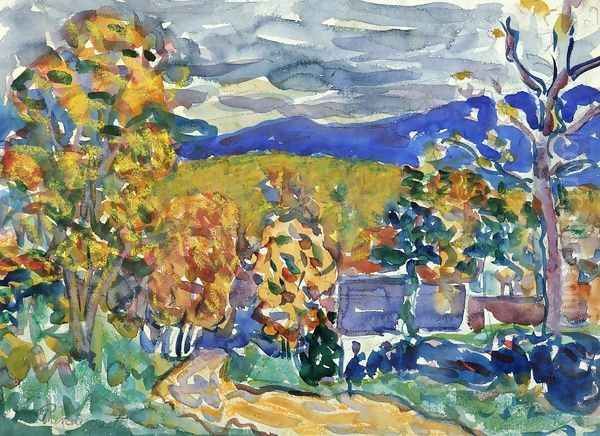 Autumn In New England Oil Painting by Maurice Brazil Prendergast