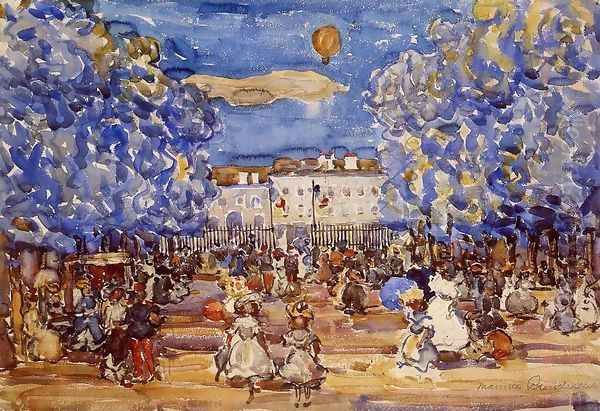 The Balloon2 Oil Painting by Maurice Brazil Prendergast